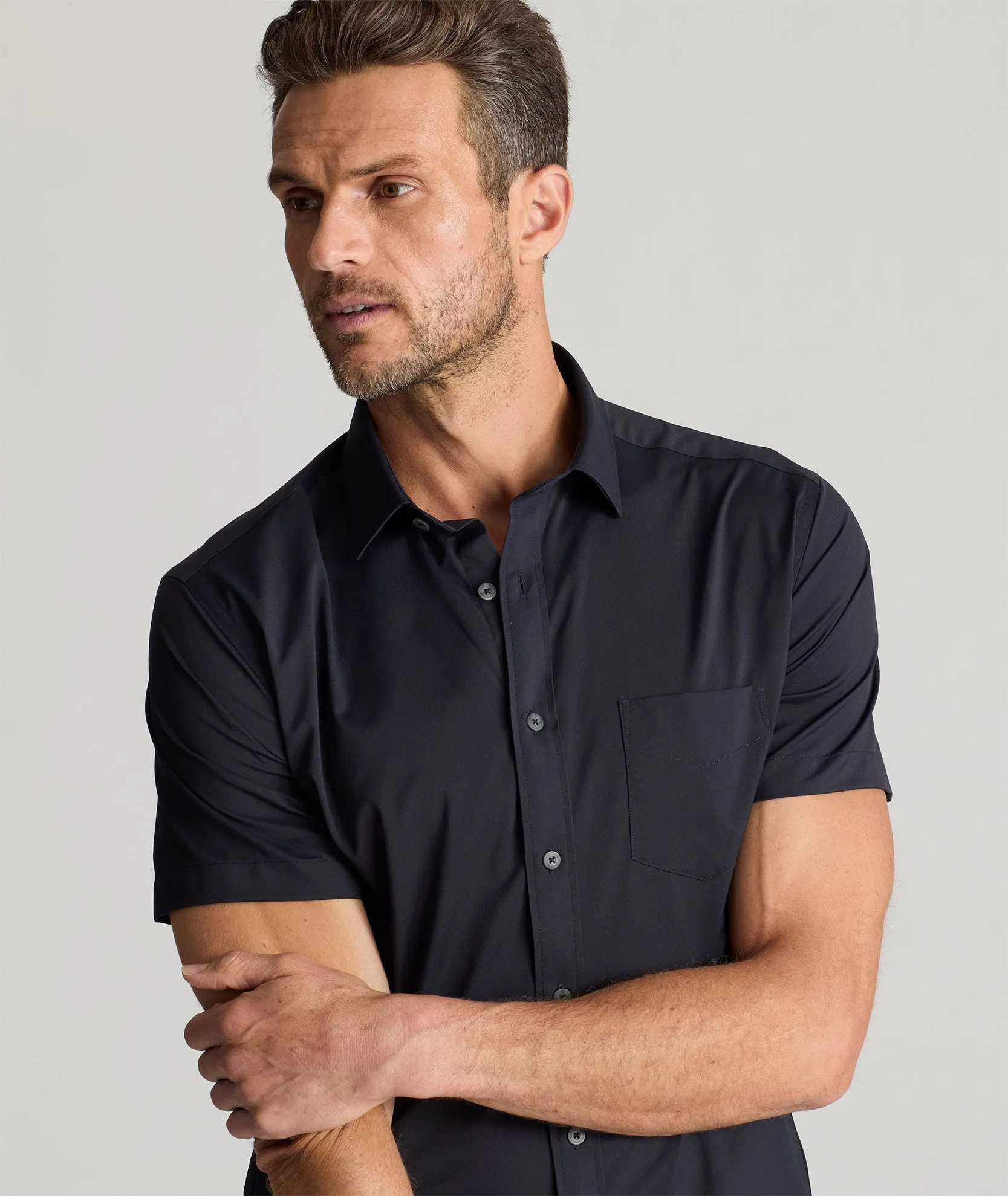 Country Escape Soft Collar Design Performance Short-Sleeve Gironde Shirt