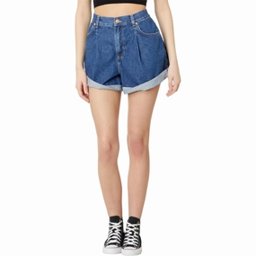 Free People Women's Danni Denim Shorts, Stargaze Flex Waist System