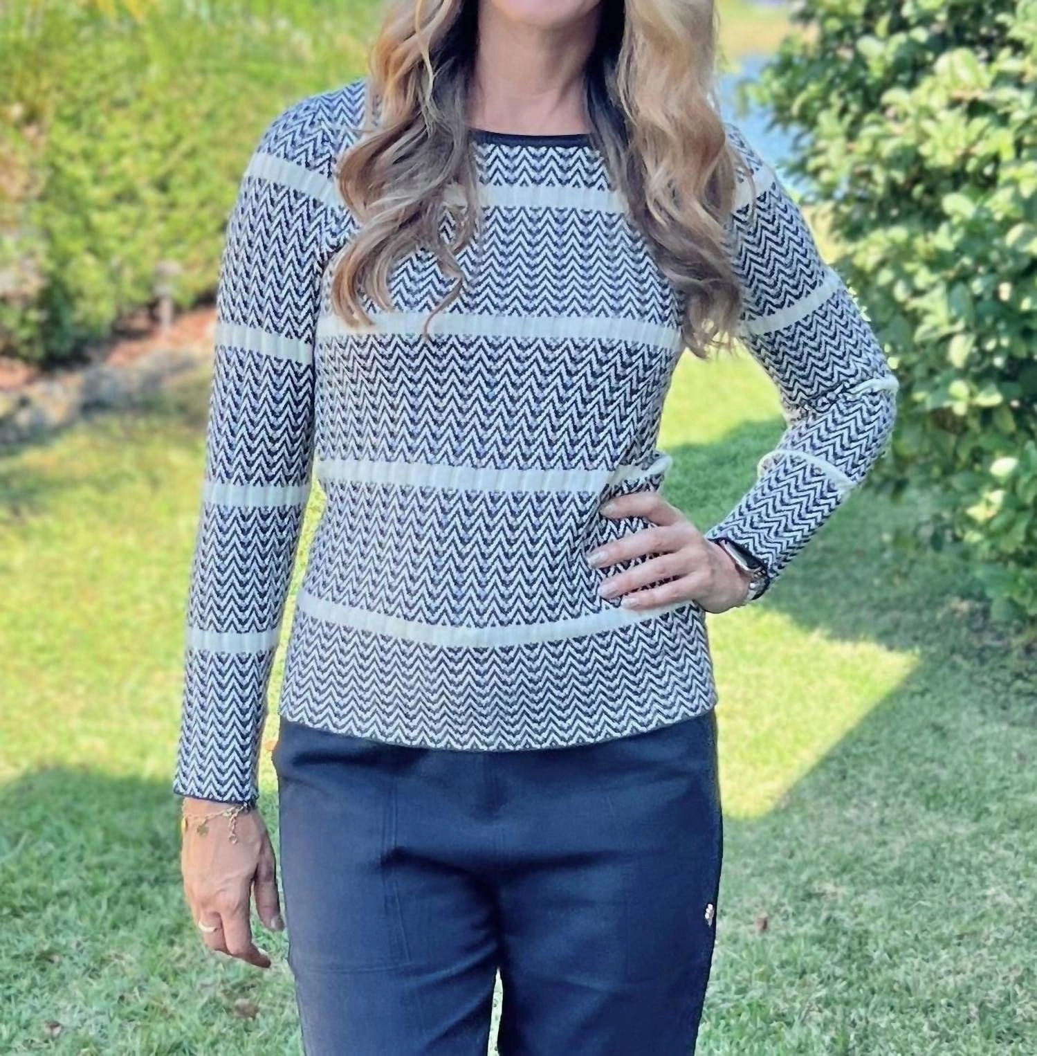 Zig Zag Sweater In Maritime Winter Look