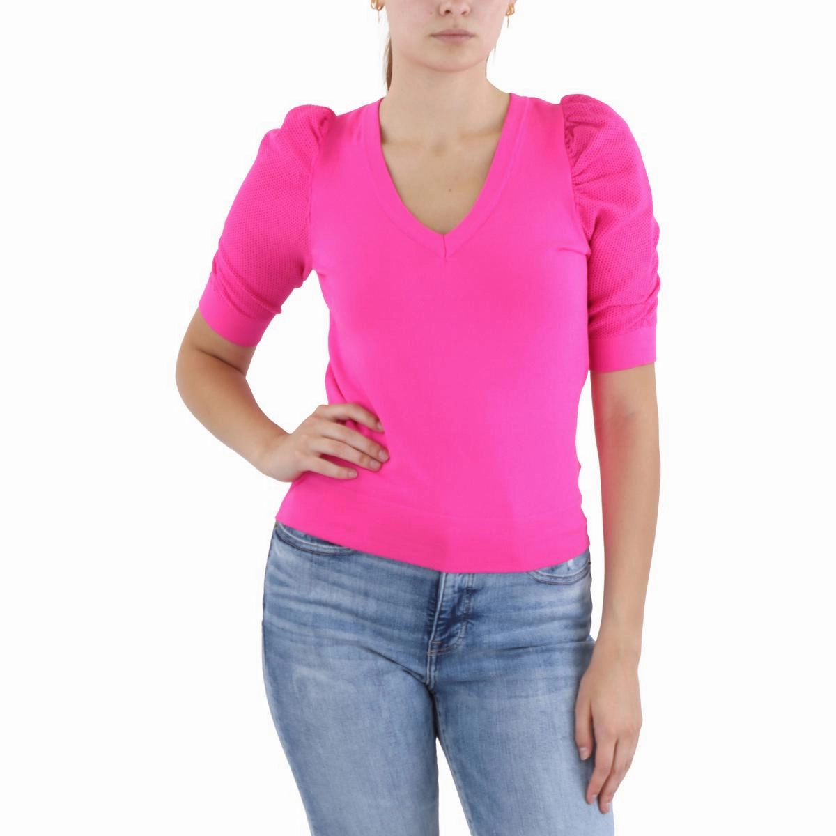 Womens Crochet Knit V-Neck Sweater Winter Comfort Wear Relaxed Wearable