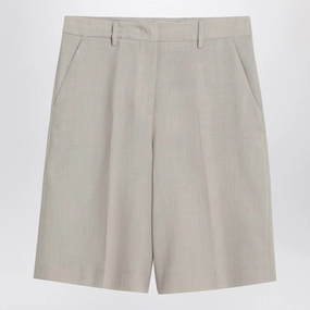 Golden Goose Women's Mlange Wool-Blend Bermuda Bold Patterns Quick Dry Fabric