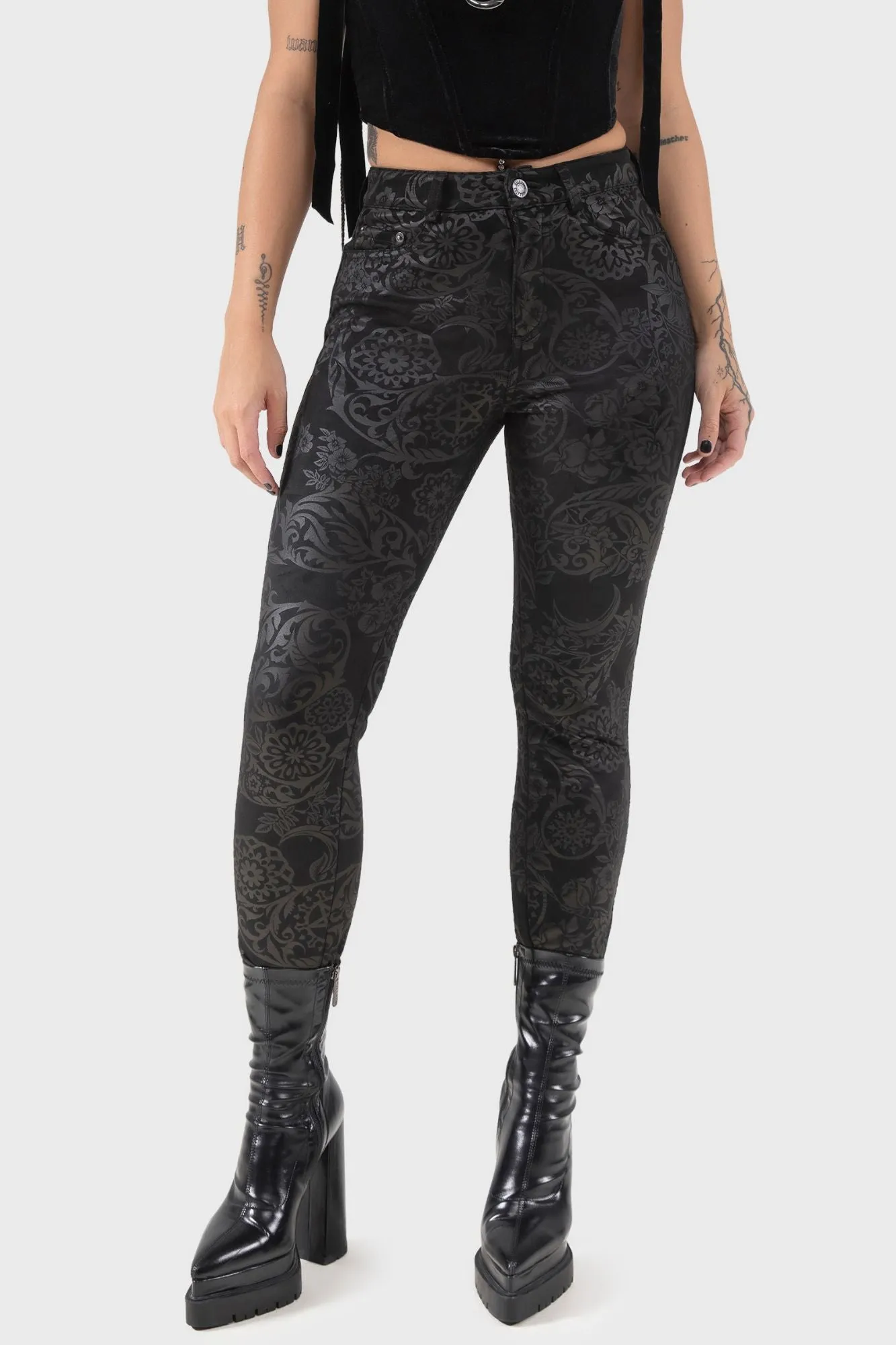 Nora Trousers [BLACK LILY] Versatile Waist