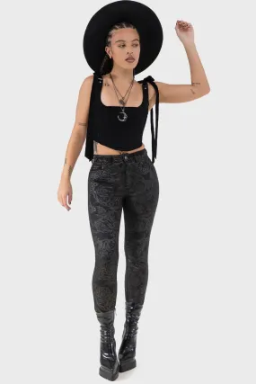 Perfectly Relaxed Durable Seam Construction Nora Trousers [BLACK LILY]