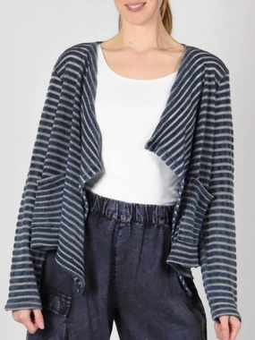 All-Weather Comfort Winter Style Norah Cardigan In Eclipse