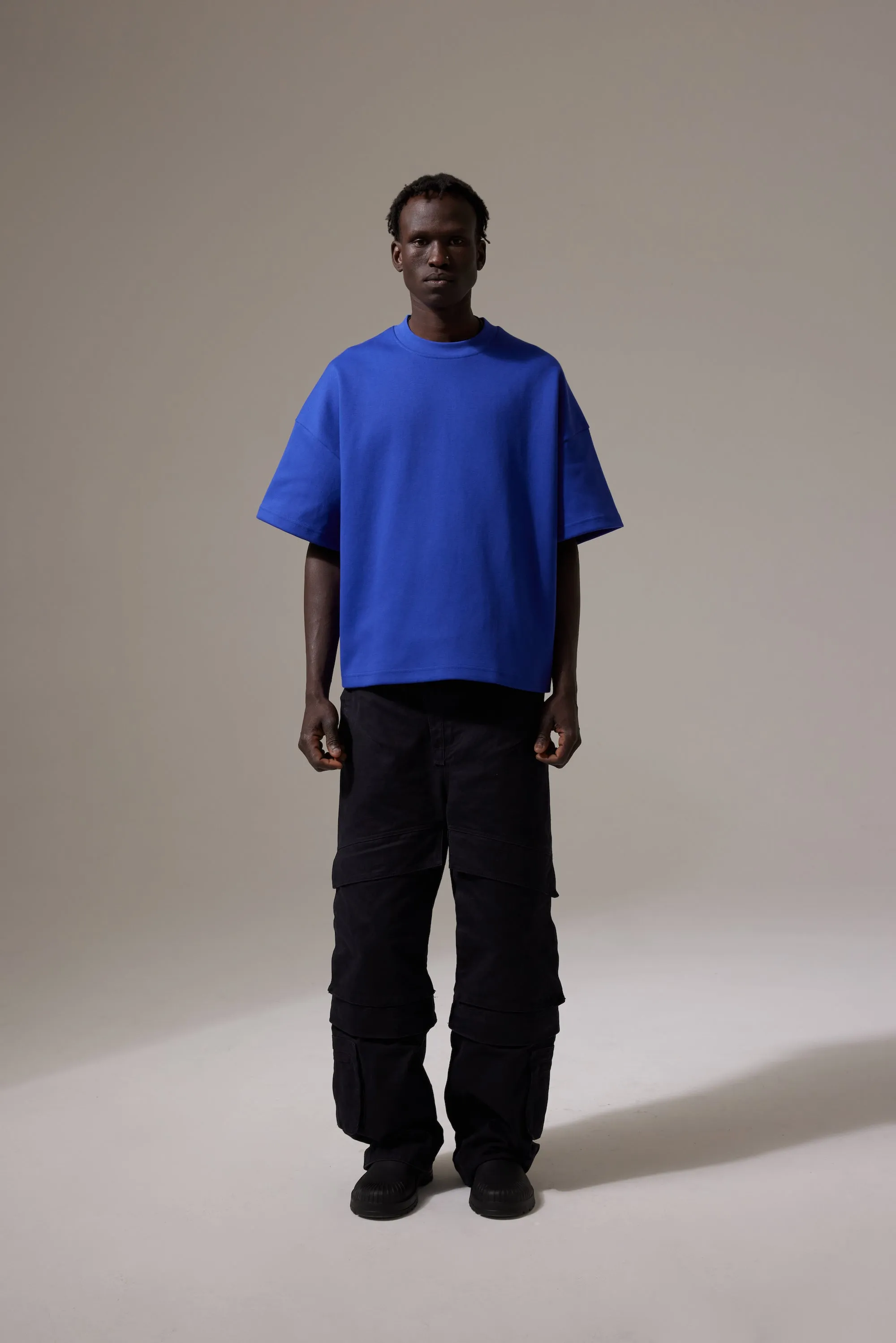 Nothing Heavyweight Tee | Azure loose fitting