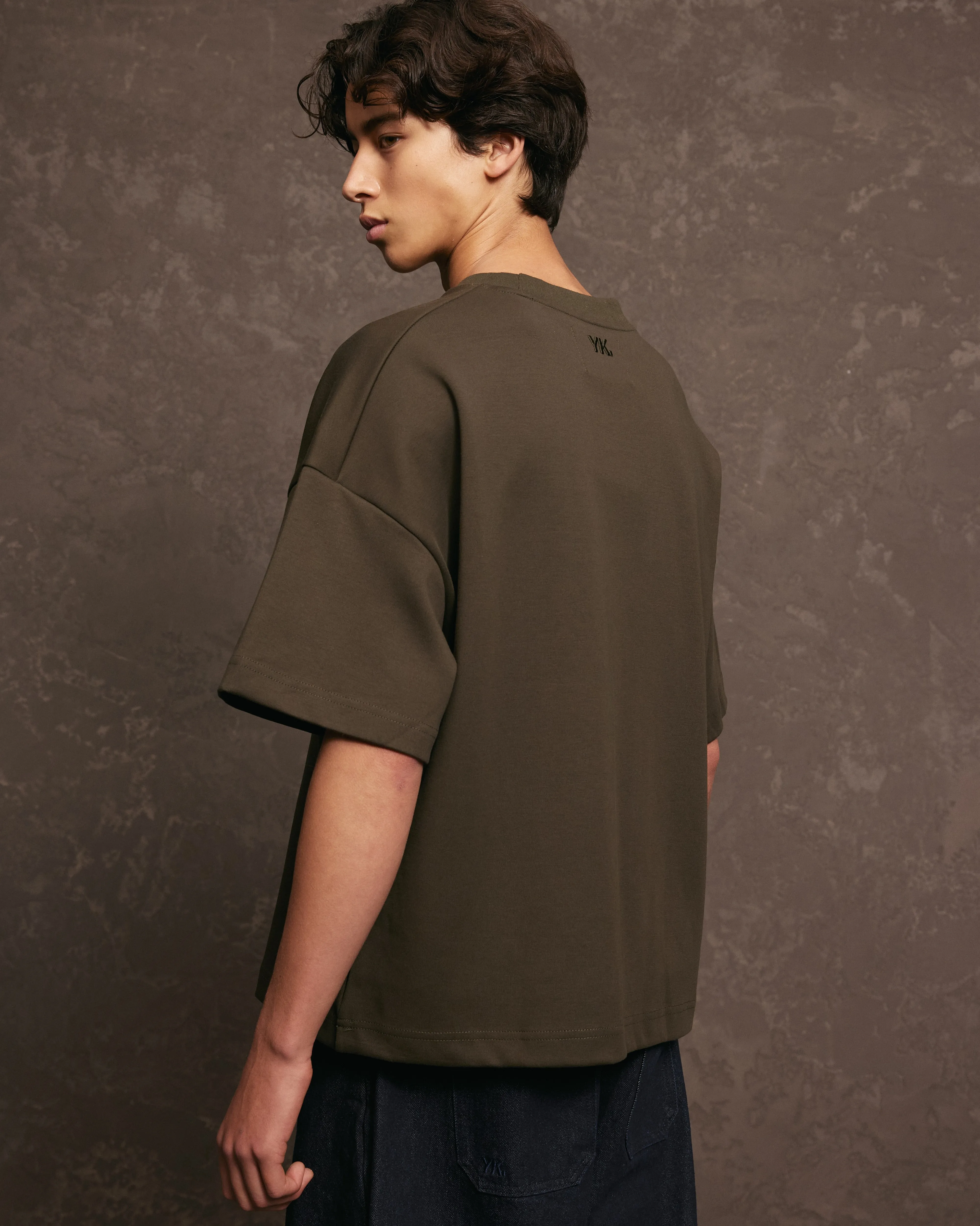 Nothing Heavyweight Tee | Deep Olive Comfortable Stretch