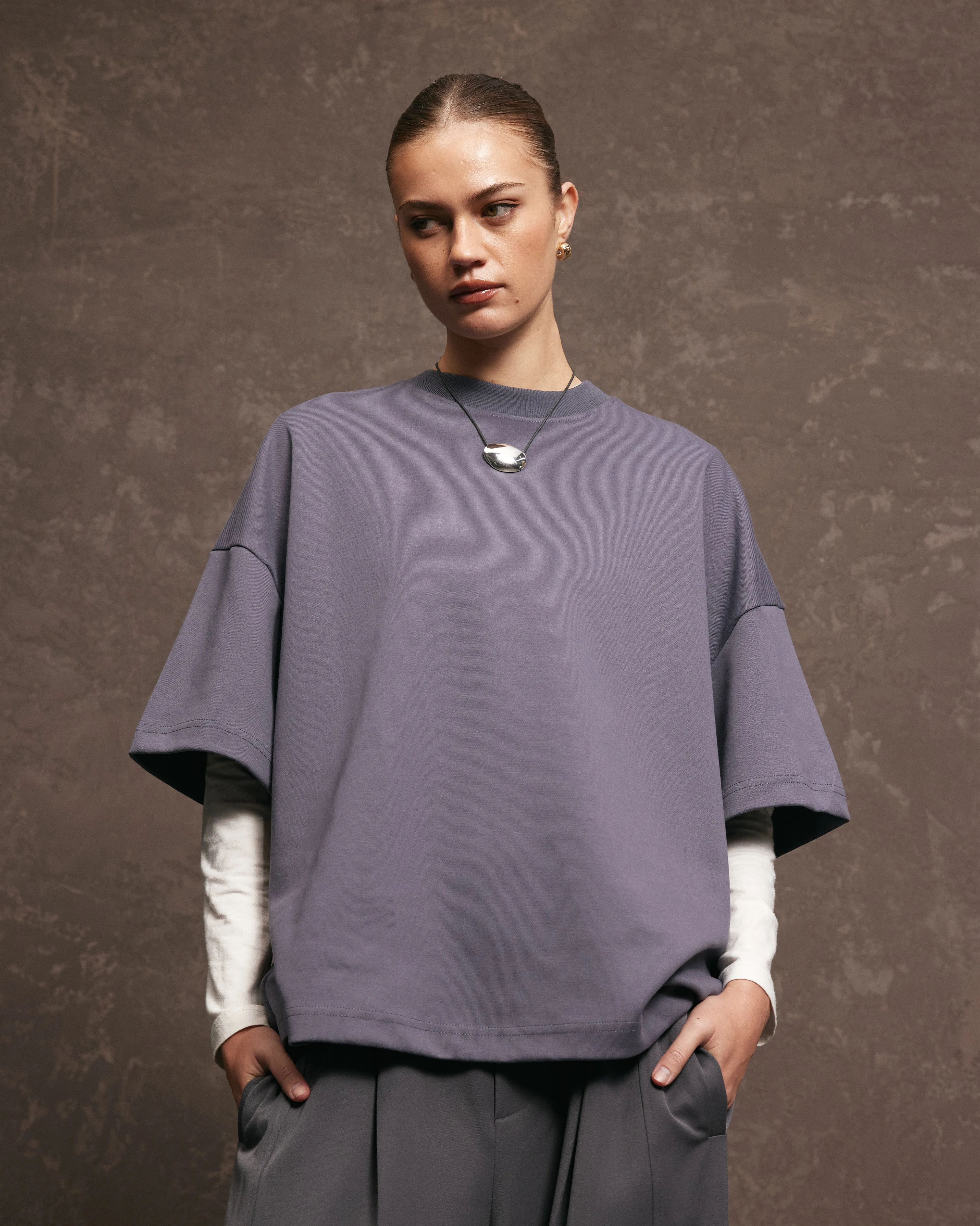 Casual Layering LowImpactDye Nothing Heavyweight Tee | Denim
