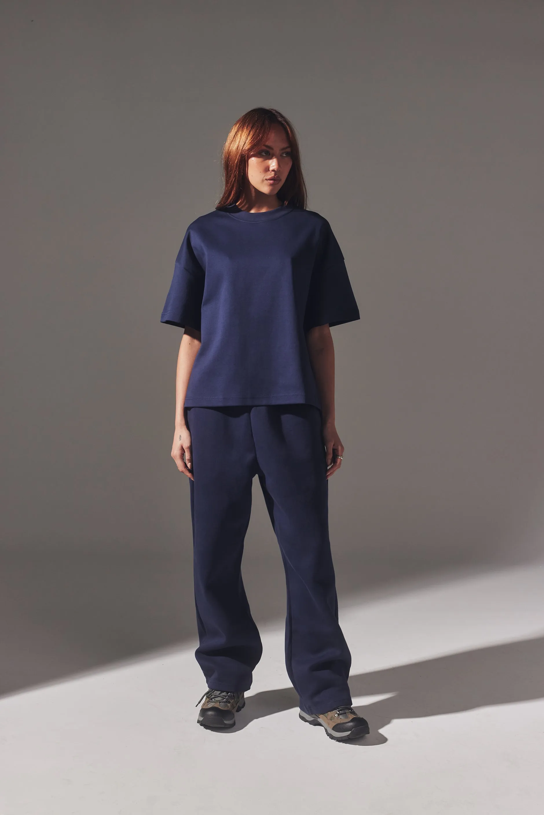 Regular Fit Chic And Comfortable Nothing Heavyweight Tee | Midnight Blue