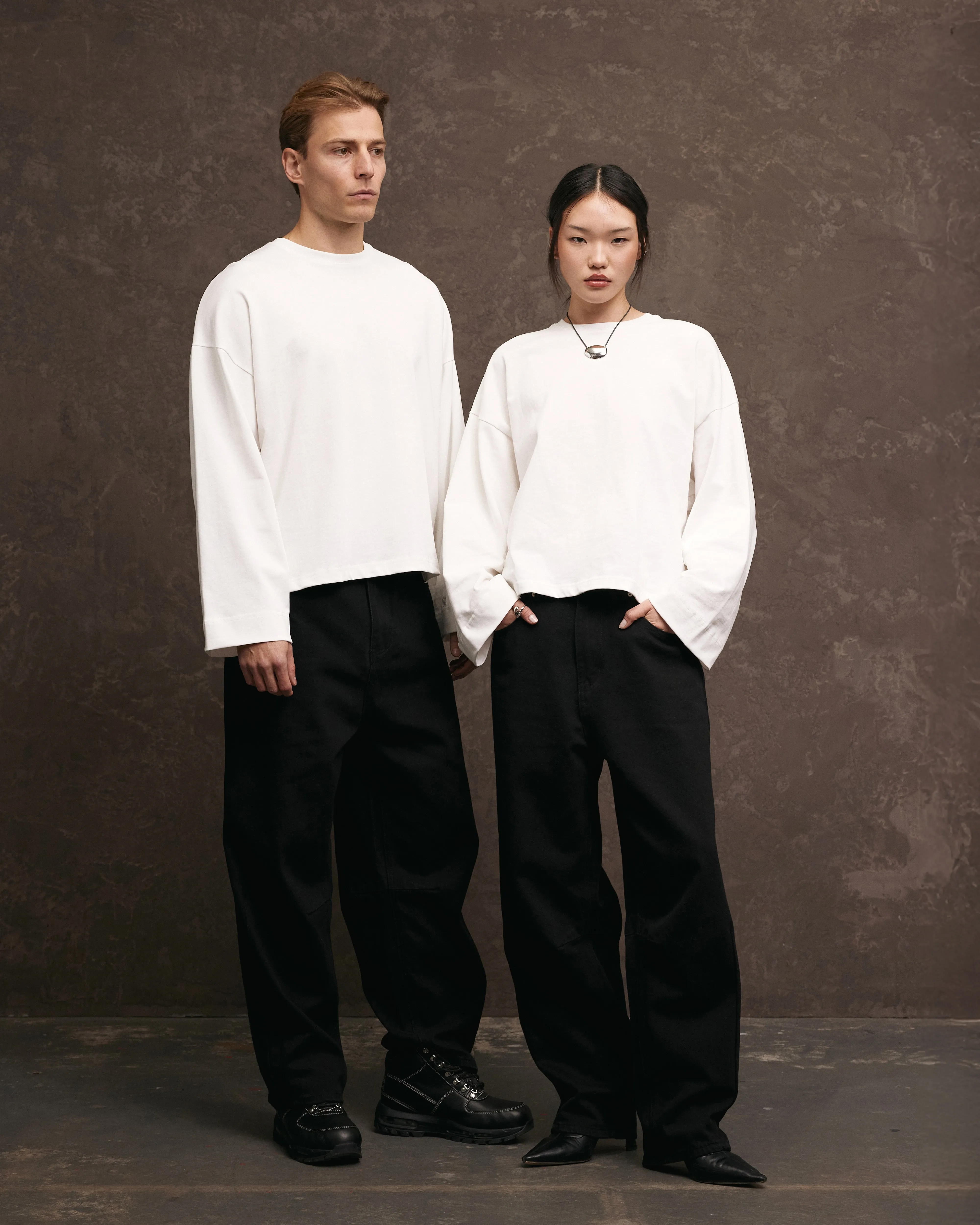 Casual Vibes Nothing Longsleeve Tee | Cloud White