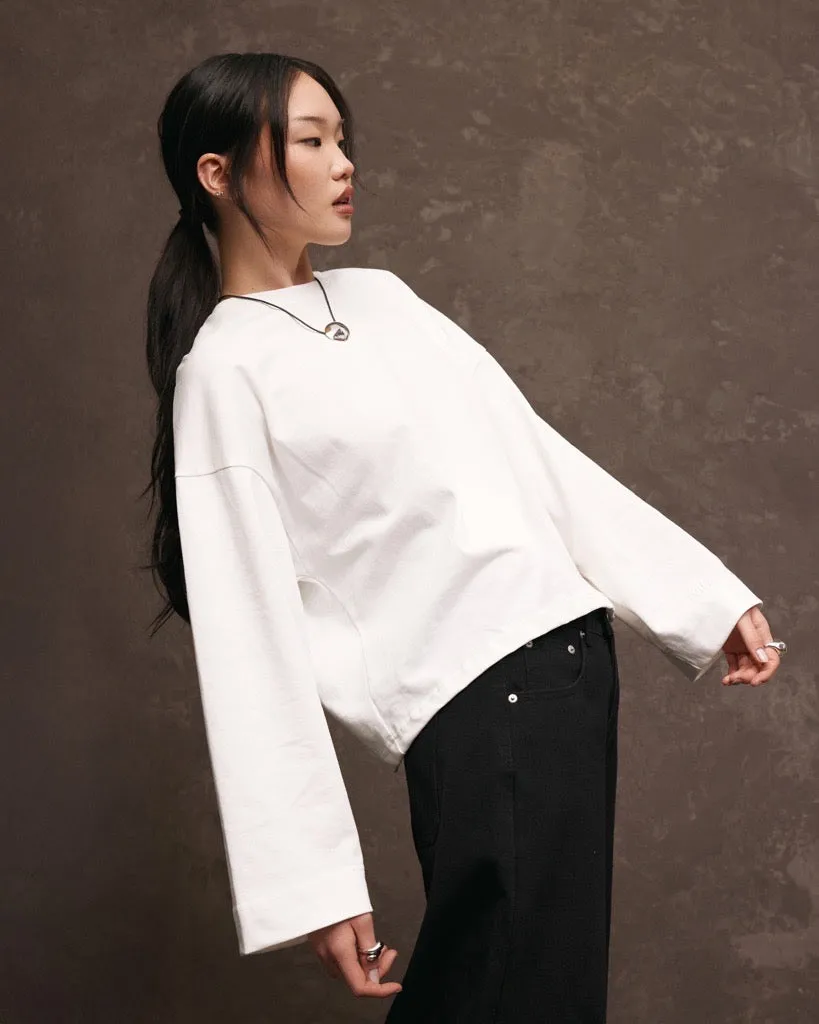 Nothing Longsleeve Tee | Cloud White Organic Cotton Construction