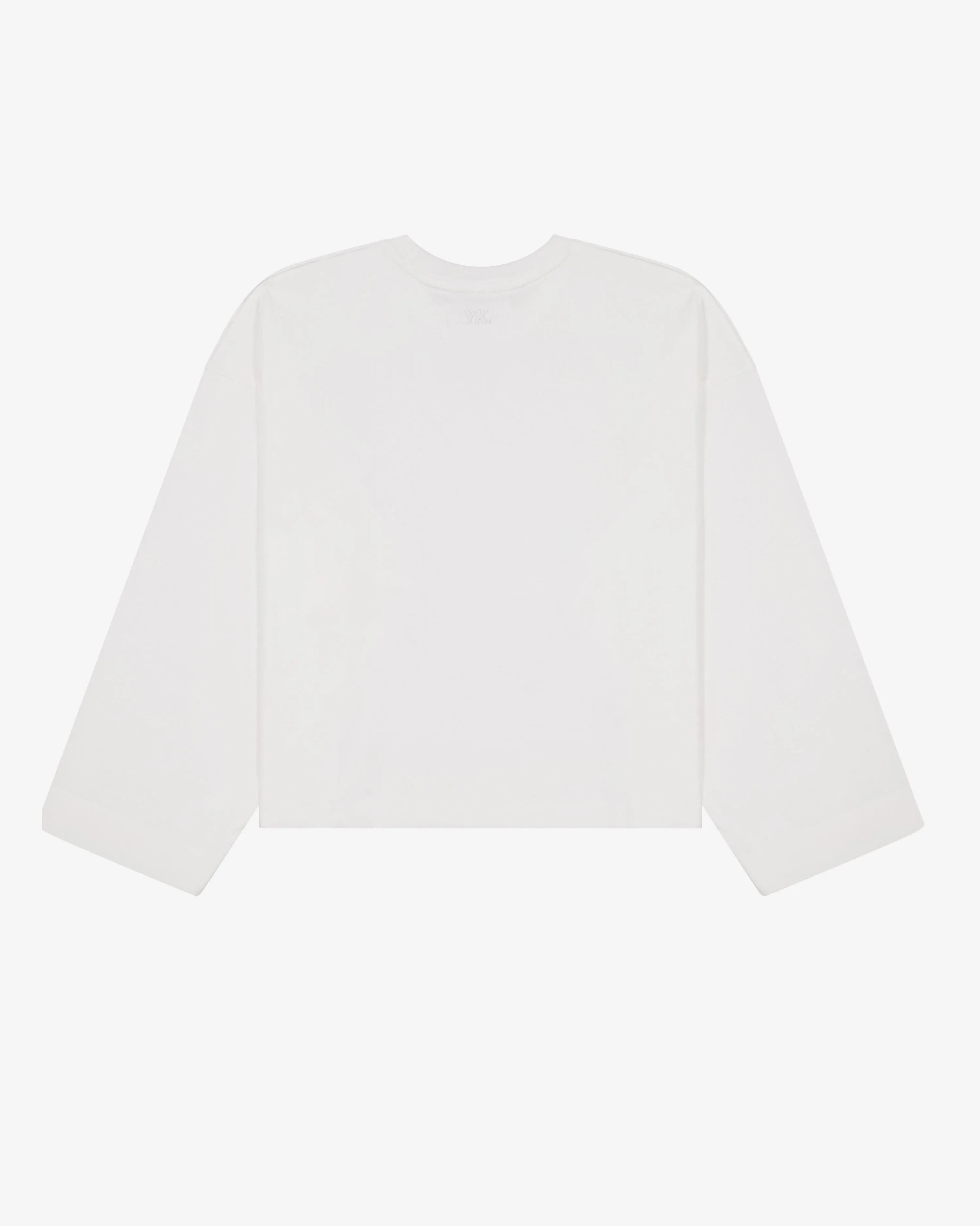 Recycled Polyester Blend Nothing Longsleeve Tee | Cloud White