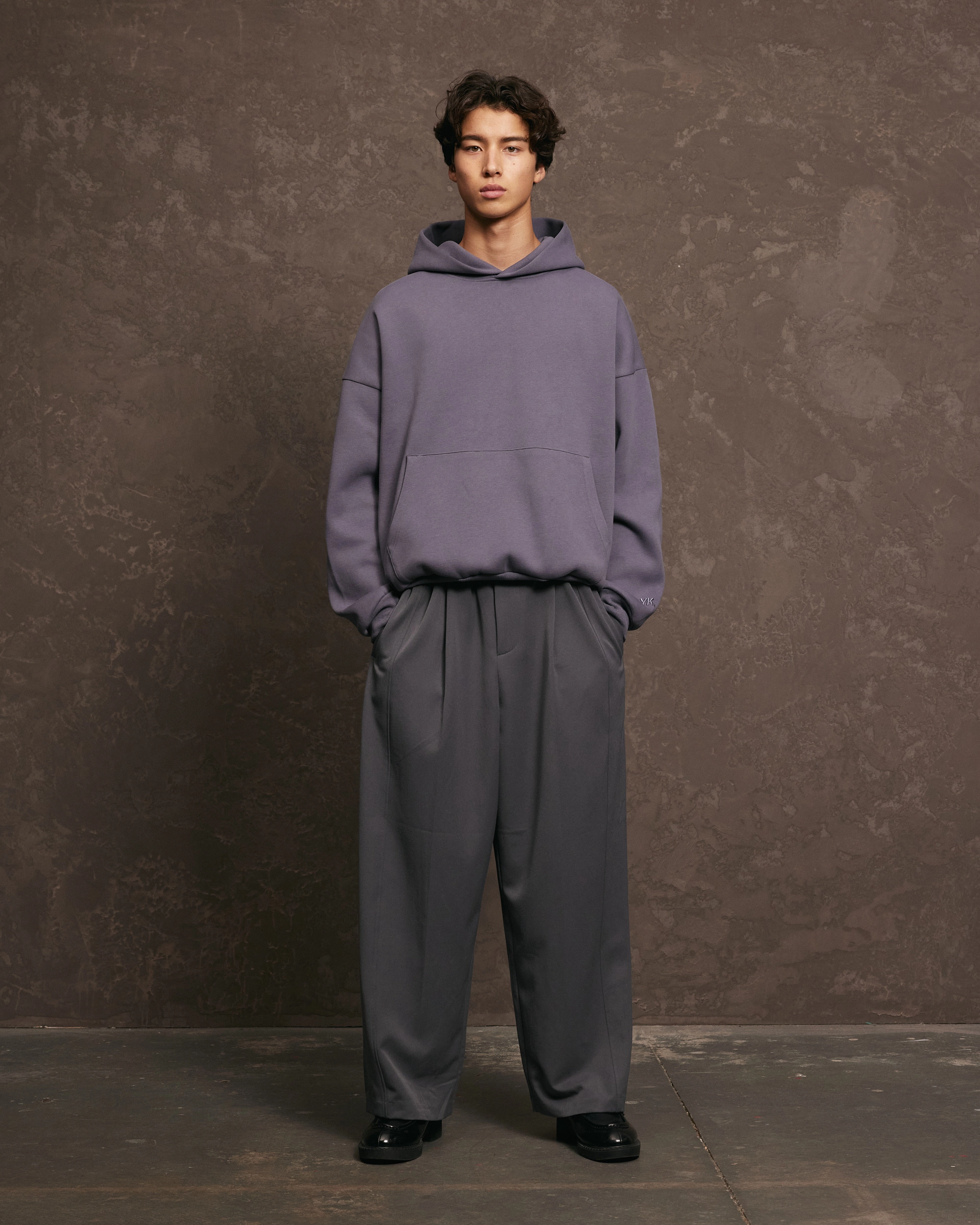 Relaxed Silhouette Nothing Hoodie | Denim