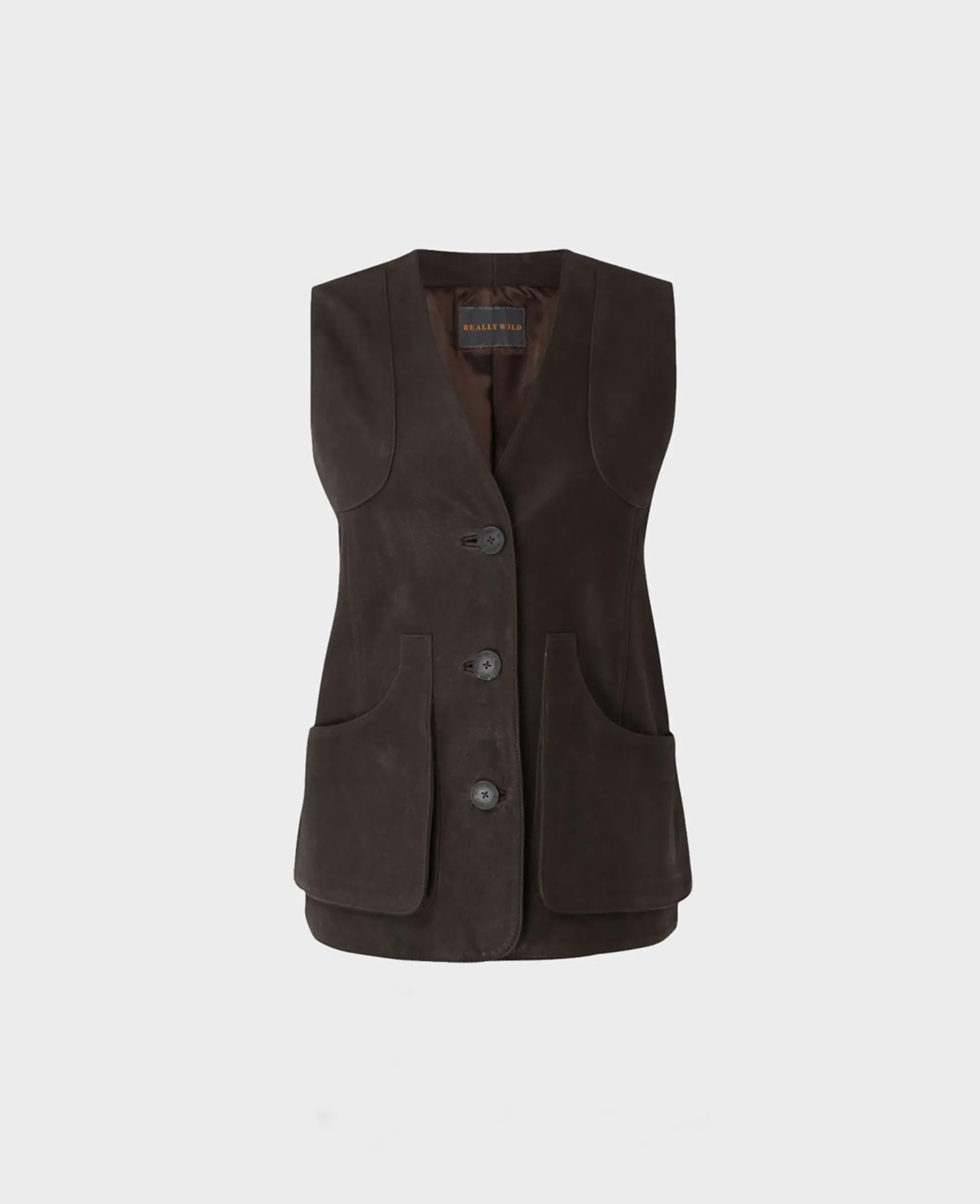Hiking Trail Outfit Simple Chill Piece Nubuck Leather Waistcoat