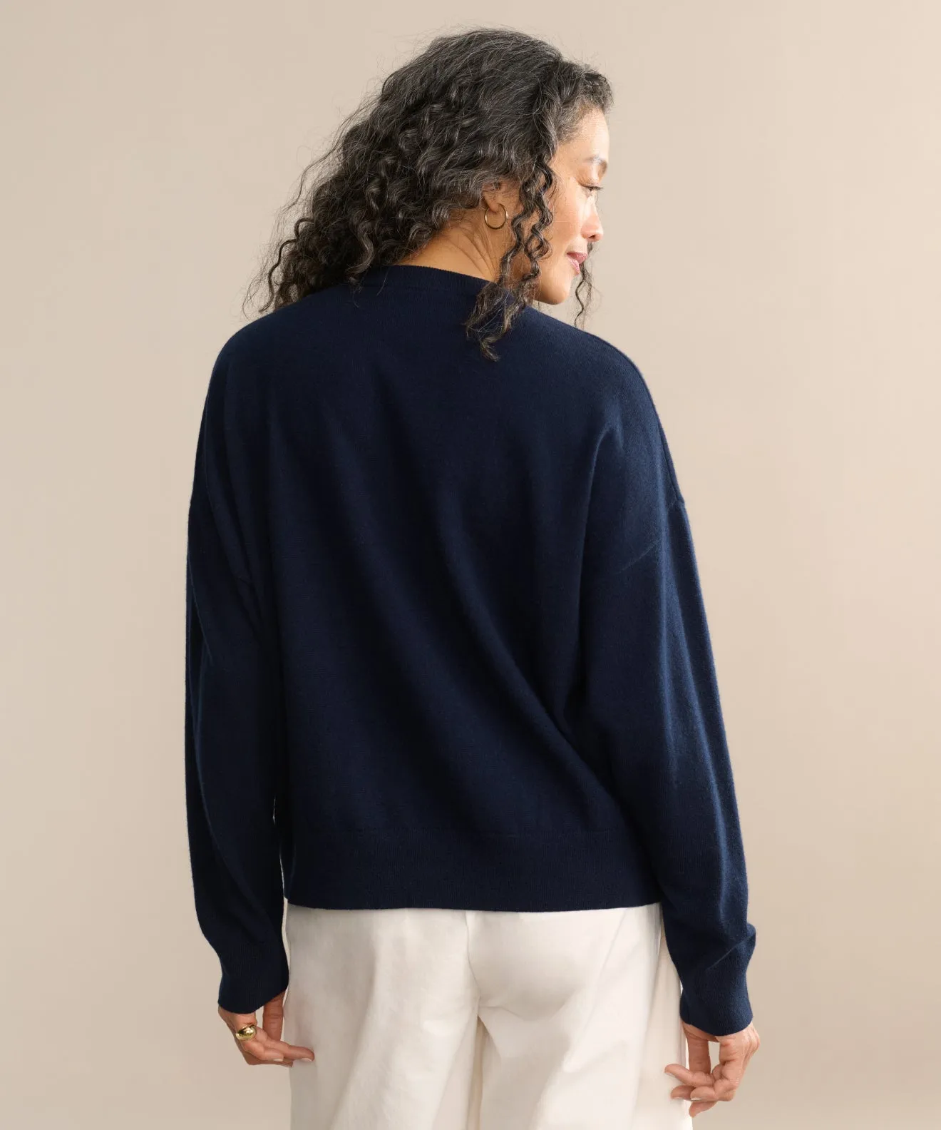 Cashmere Marina Crewneck HighElasticity Fabric