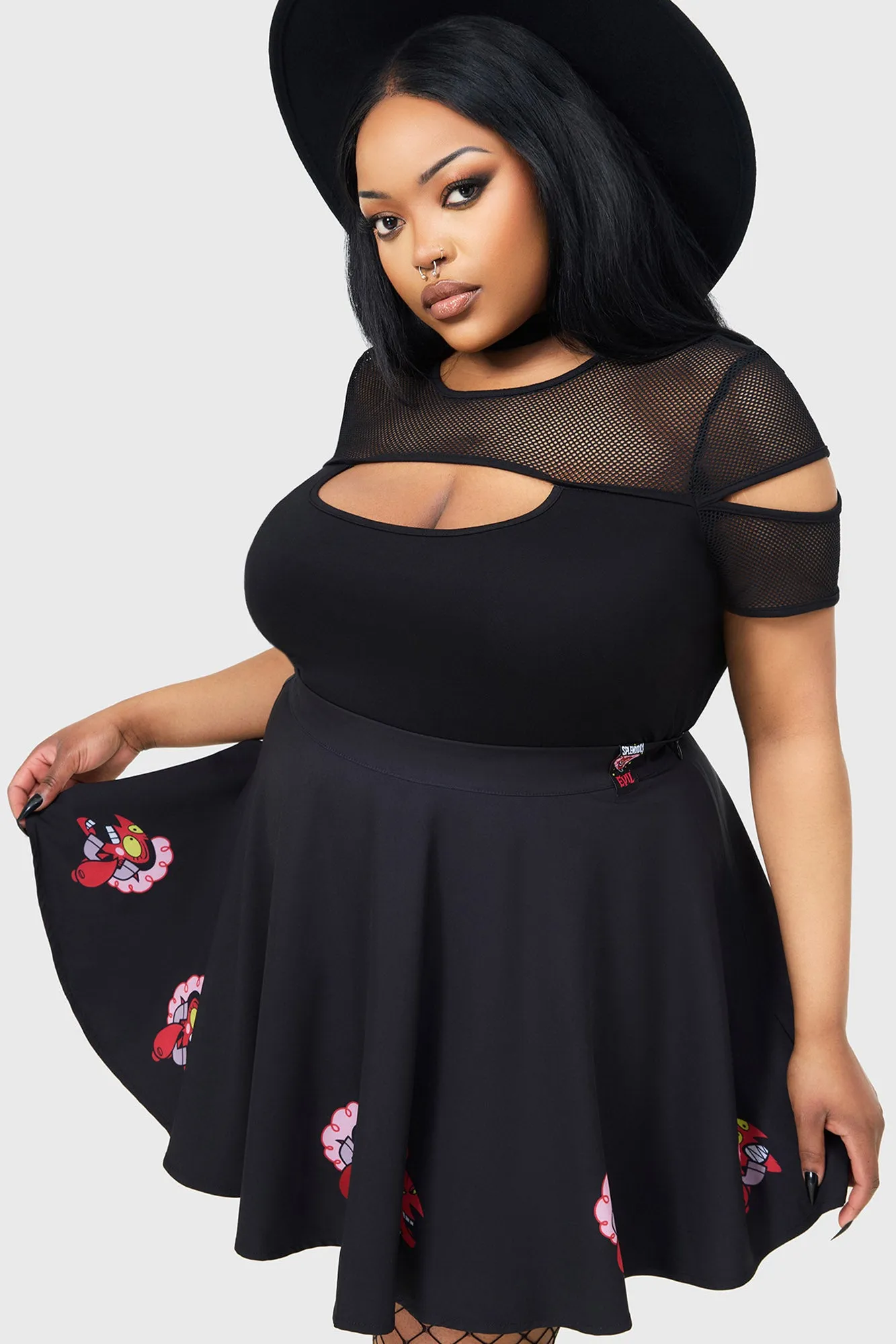 Oh So Evil Skater Skirt Anti Static Lining Moisture wicking