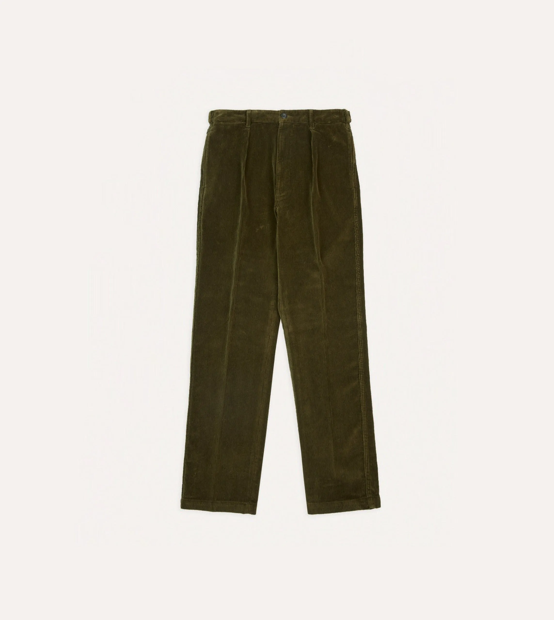 Timeless Comfort Fit Comfort Style Olive Cotton Corduroy Games Trousers