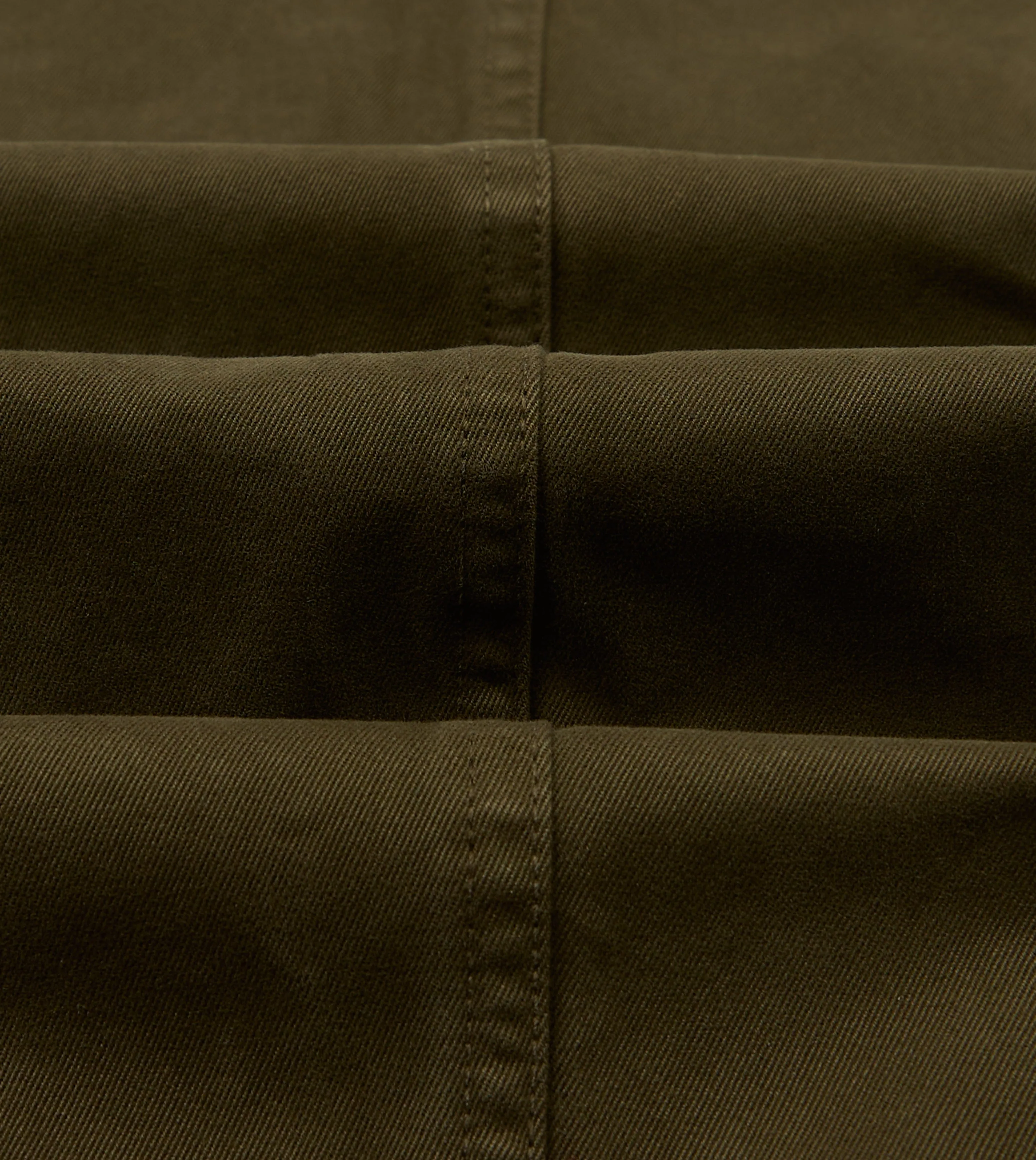 AntiPillingFabric Secure Waistband Olive Textured Cotton Flat Front Chino