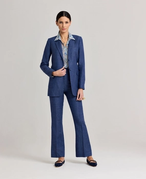 Outfit Staple Olivia Wool Linen Slim Straight Trousers