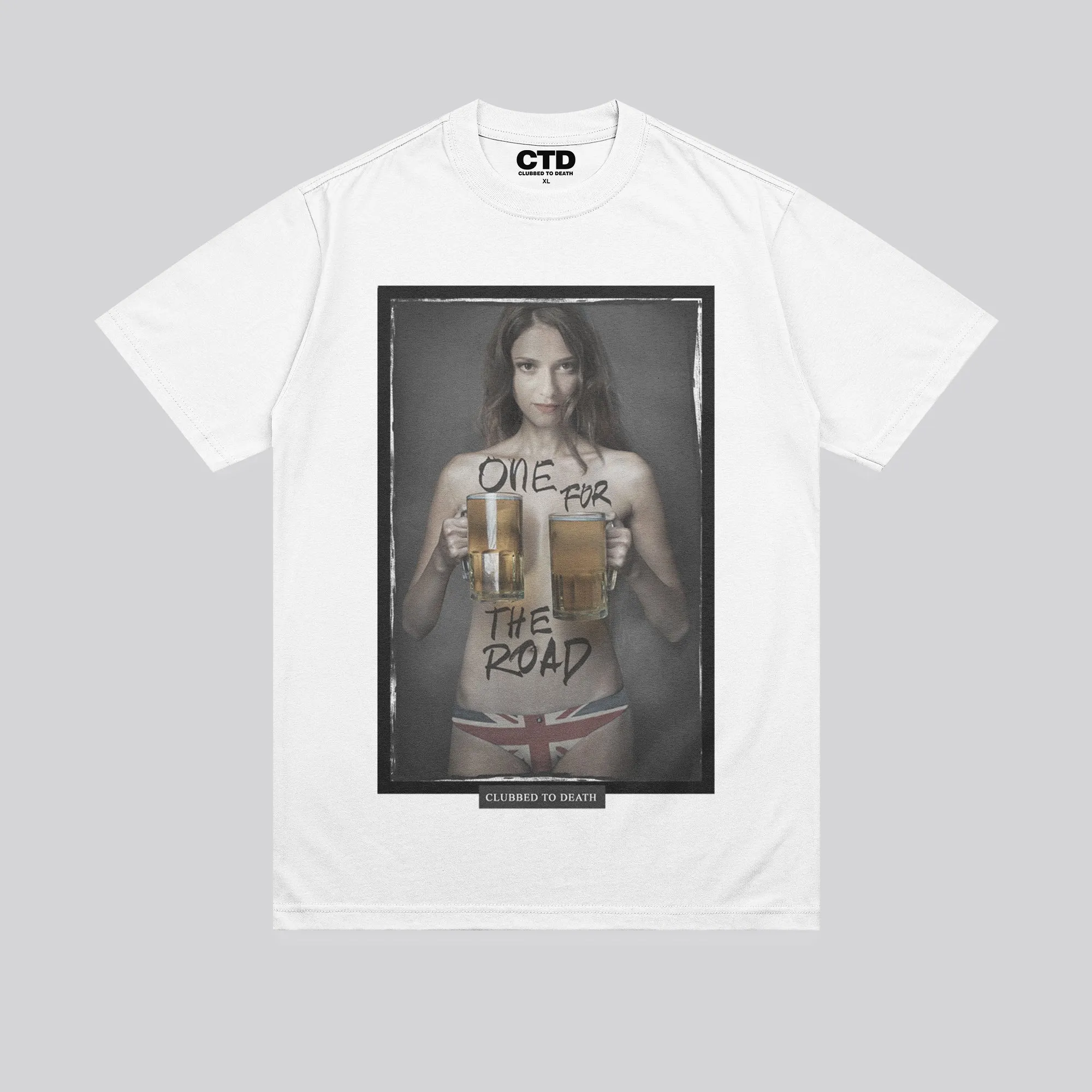 Comfy Wear ONE FOR THE ROAD T-SHIRT WHITE