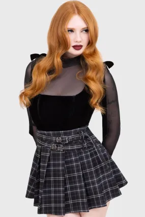 Tartan Riot Skirt [GREY] Light Mood
