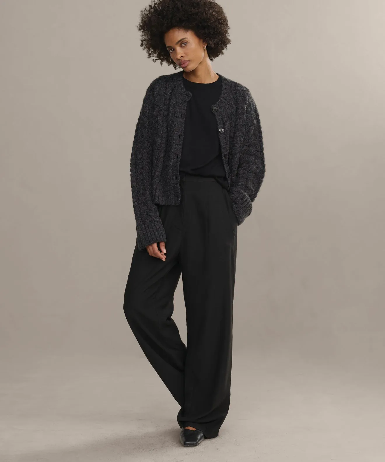 Off Duty Look Cable Juliette Cardigan