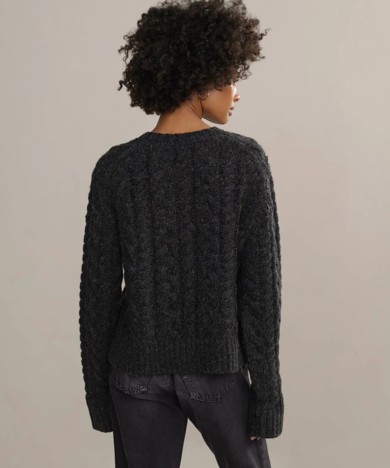 Cable Juliette Cardigan Odor control Ventilated Mesh Panel