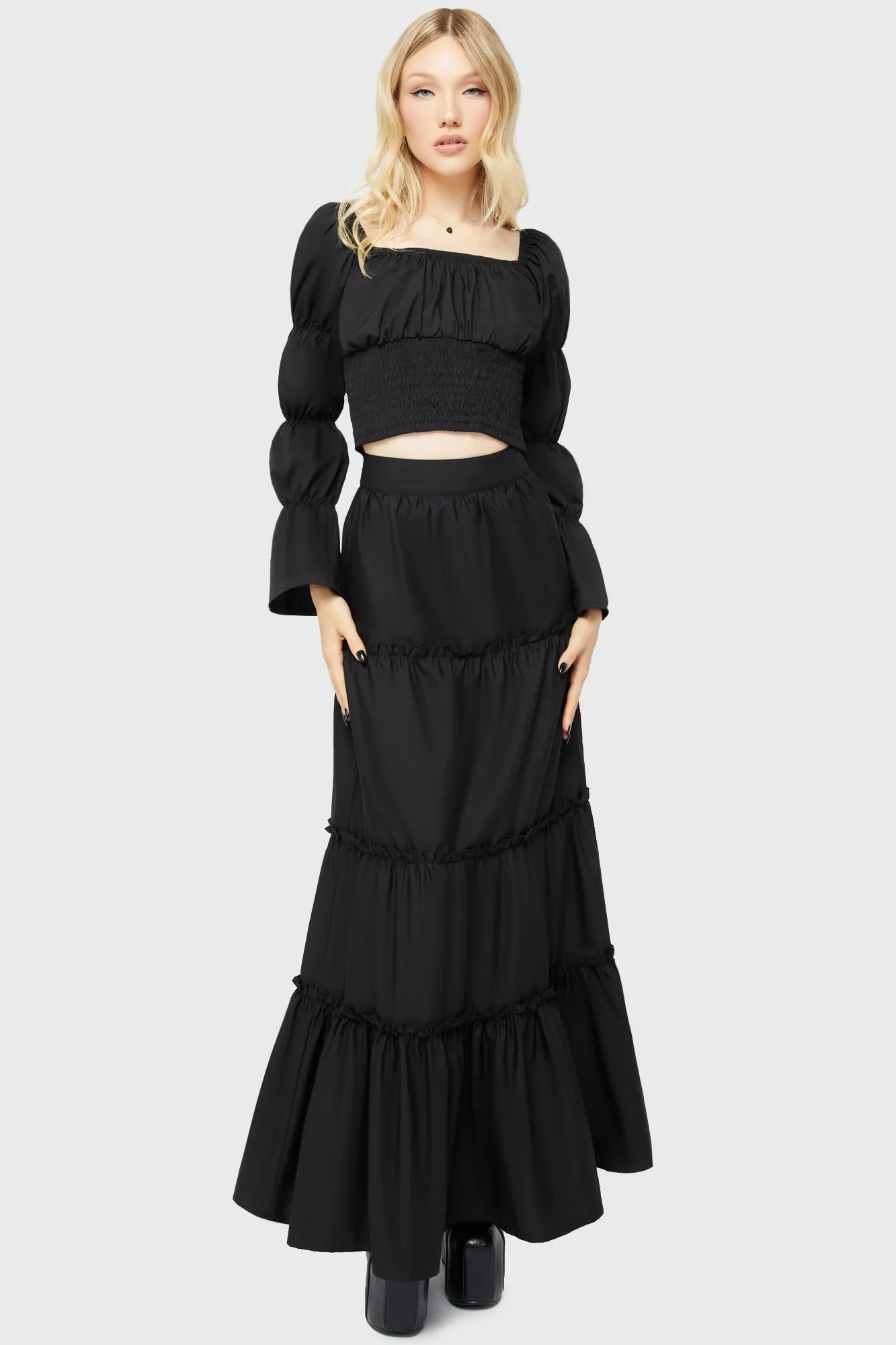 Ophidia Skirt Leg Elongating Art Gallery Visit
