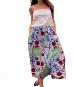 Easy Vibe Colorful Firework Maxi Skirt In Mar
