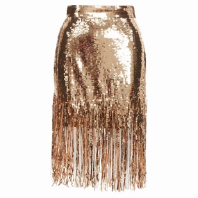 Casual Outfit Classic Choice MSGM metallic sequins skirt