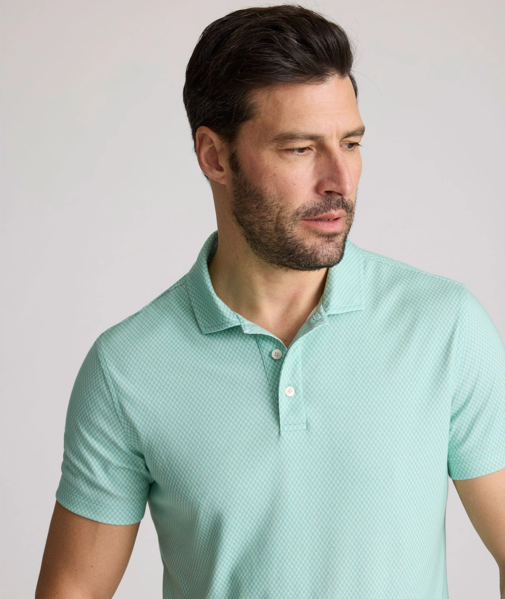 Wrinkle-Free Printed Damaschino Polo Streetwear Edge