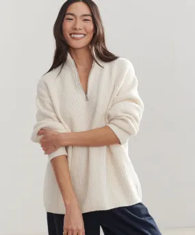 Oversized Half Zip Cozy Fleece