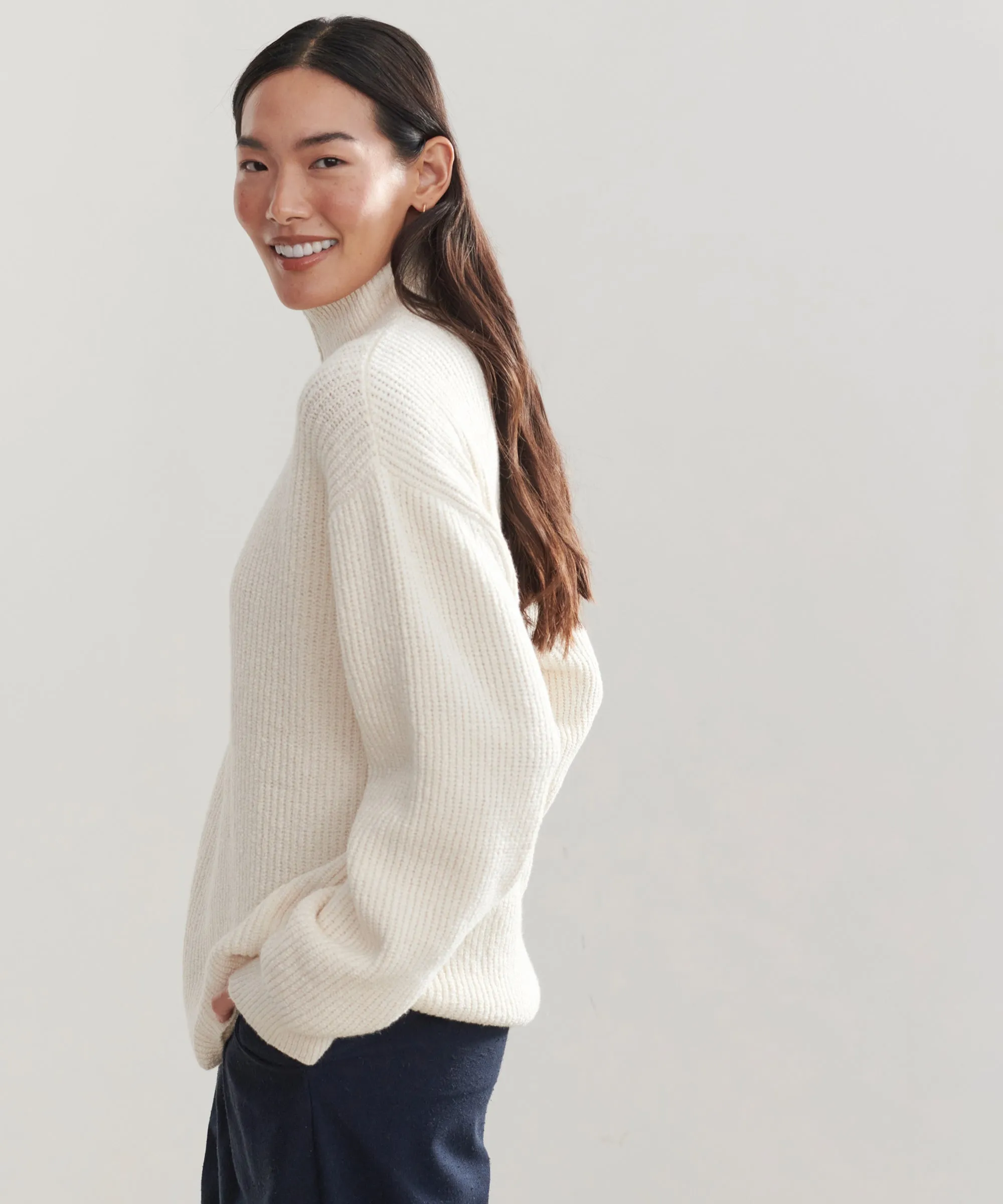 All Season Relaxed Style Oversized Half Zip