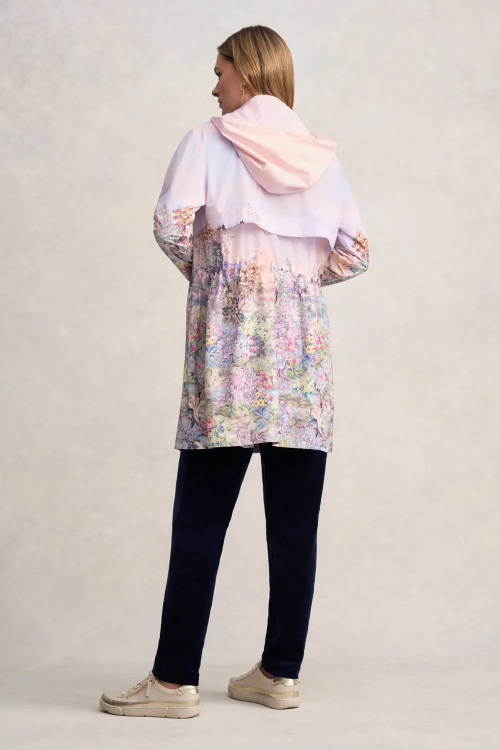 Packable Spray Jacket - Scenic Sunset Print Non Bulky Design