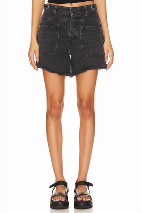 Palmer Slouchy Short In Outer Space High Rise Waist