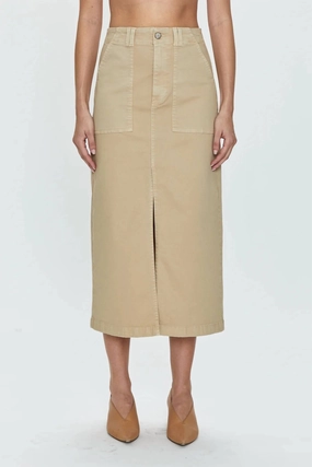 Soft Combo Mood Dressing Pamela Utility Skirt In Latte