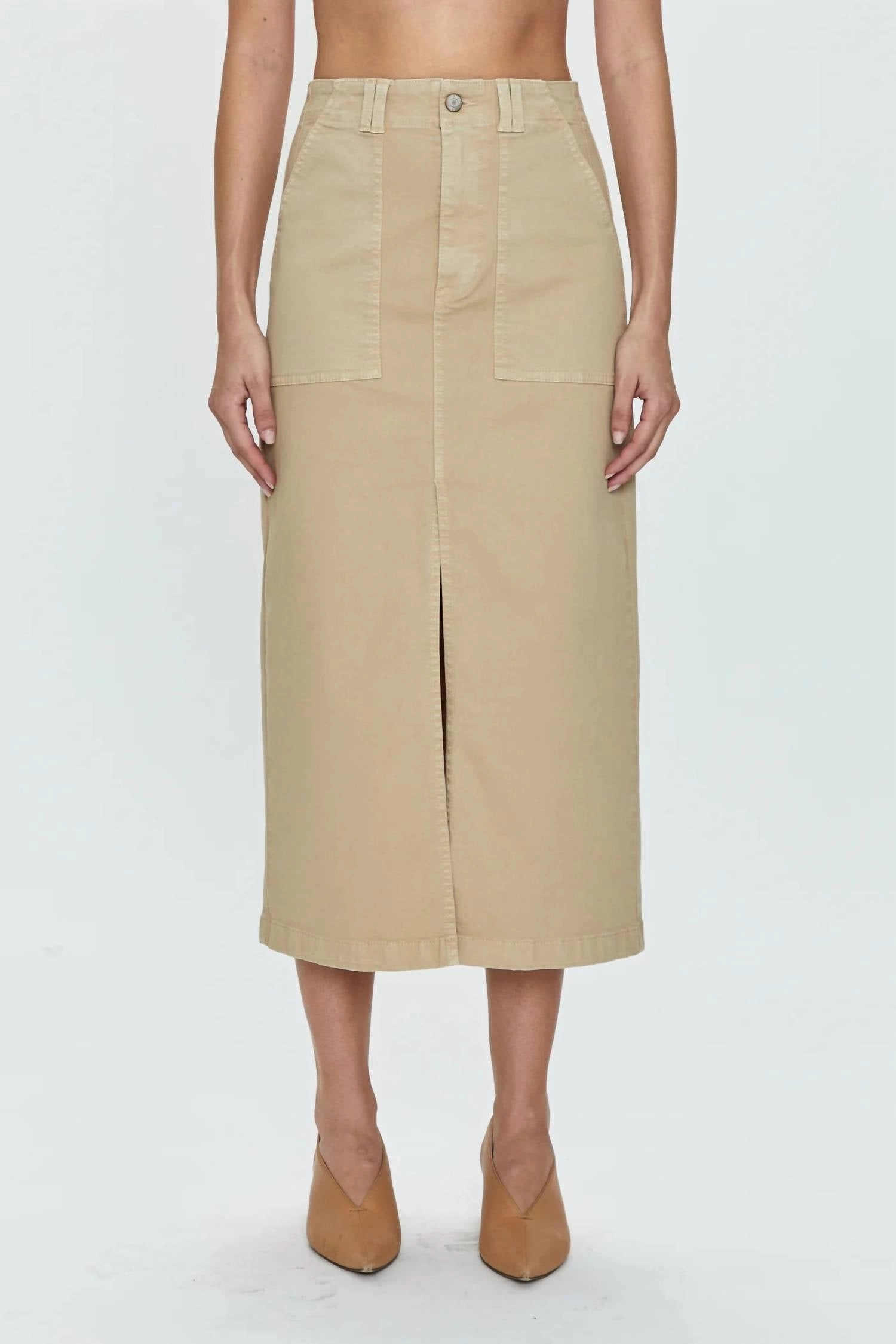 Soft Combo Mood Dressing Pamela Utility Skirt In Latte