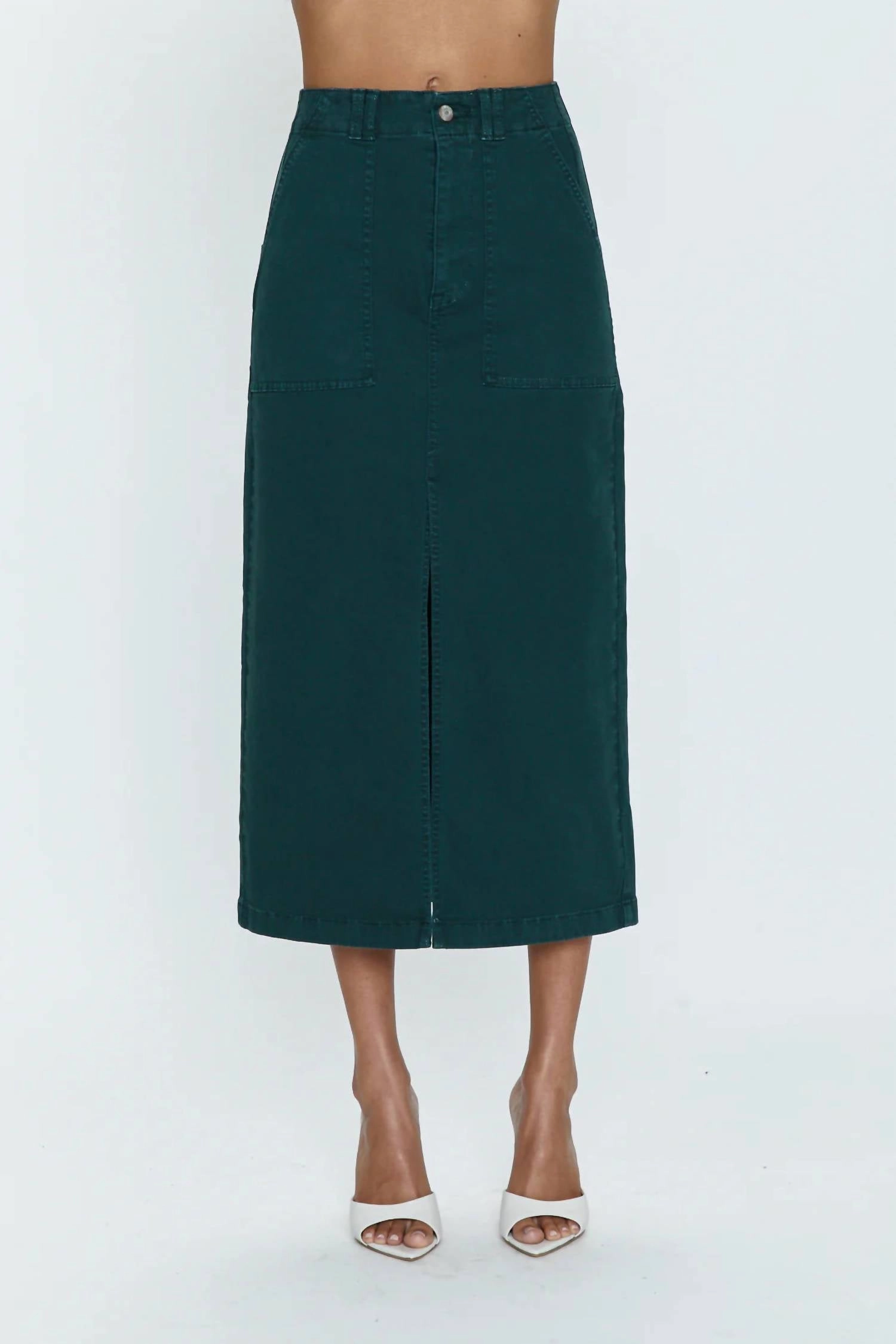 Outdoor Outfit Lined interior Pamela Utility Skirt In Pine
