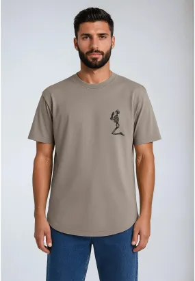 Basic Wear Vintage Style ESSENTIAL BIG SKELETON DESERT TAUPE T-SHIRT
