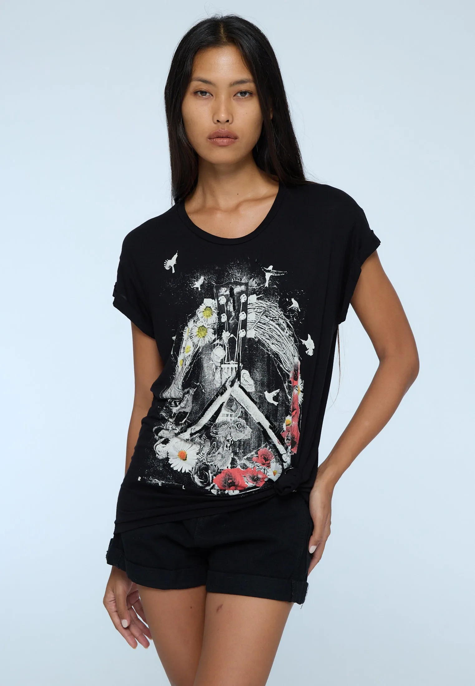 in demand PEACE TOP JET BLACK