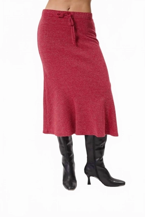 Embossed Detail Maura Midi Skirt In Sparkle