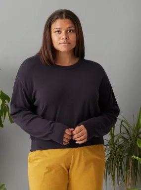 Palmer Sweater - Washed Black Flexible Side Gusset