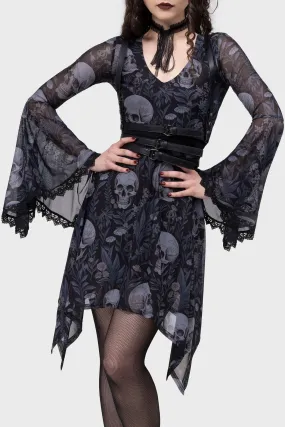 Stylish Layering Summer Ready Death's Head Skater Dress