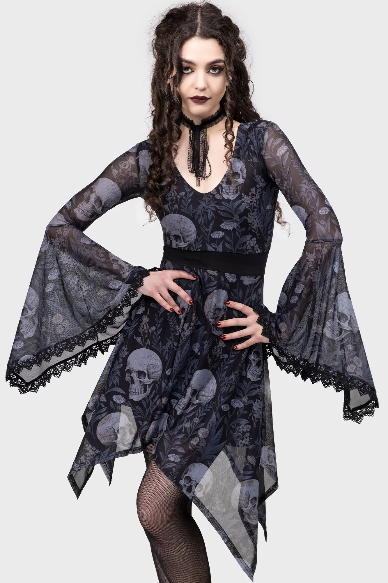 Death's Head Skater Dress Street Flex
