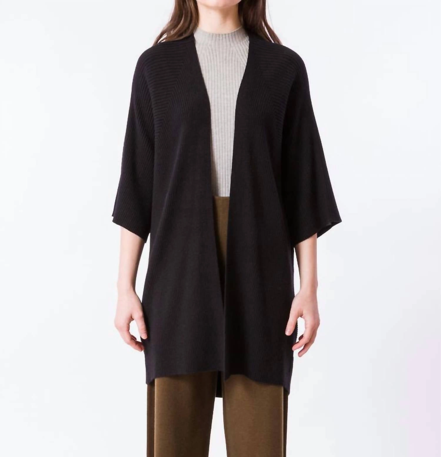 Ergonomic Sleeve Engineering Miko Cardigan In Black