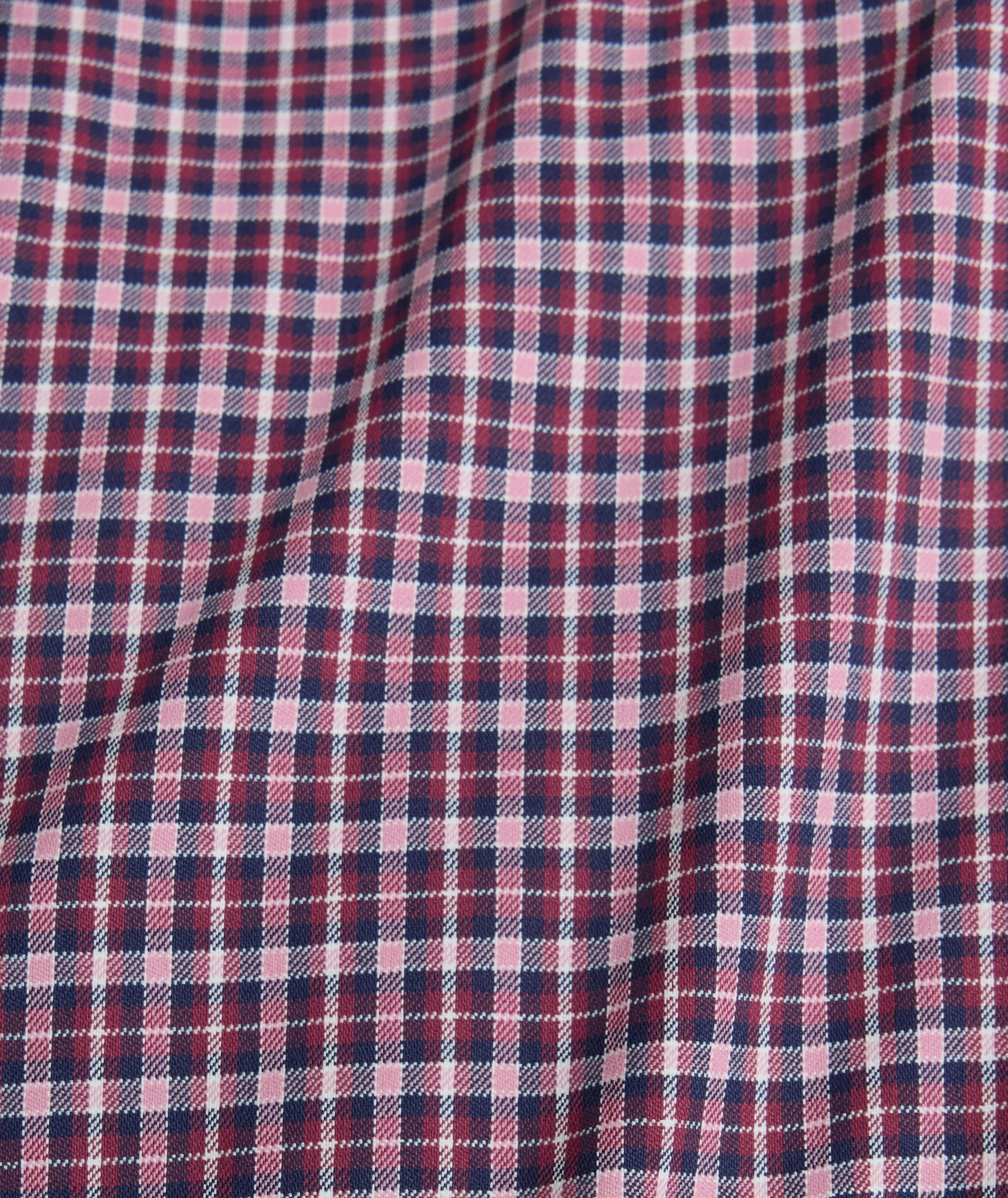 Performance Shirt with Pocket Plaid Design Multi Layer Stitching