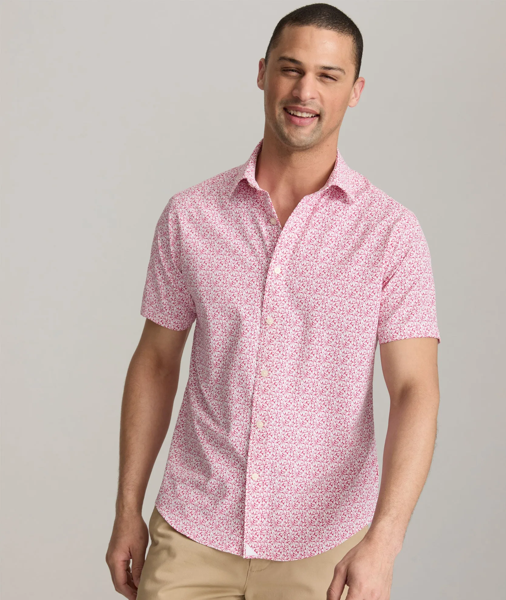 Performance Short-Sleeve Shirt Odorless Binding Tape Fall Fashion