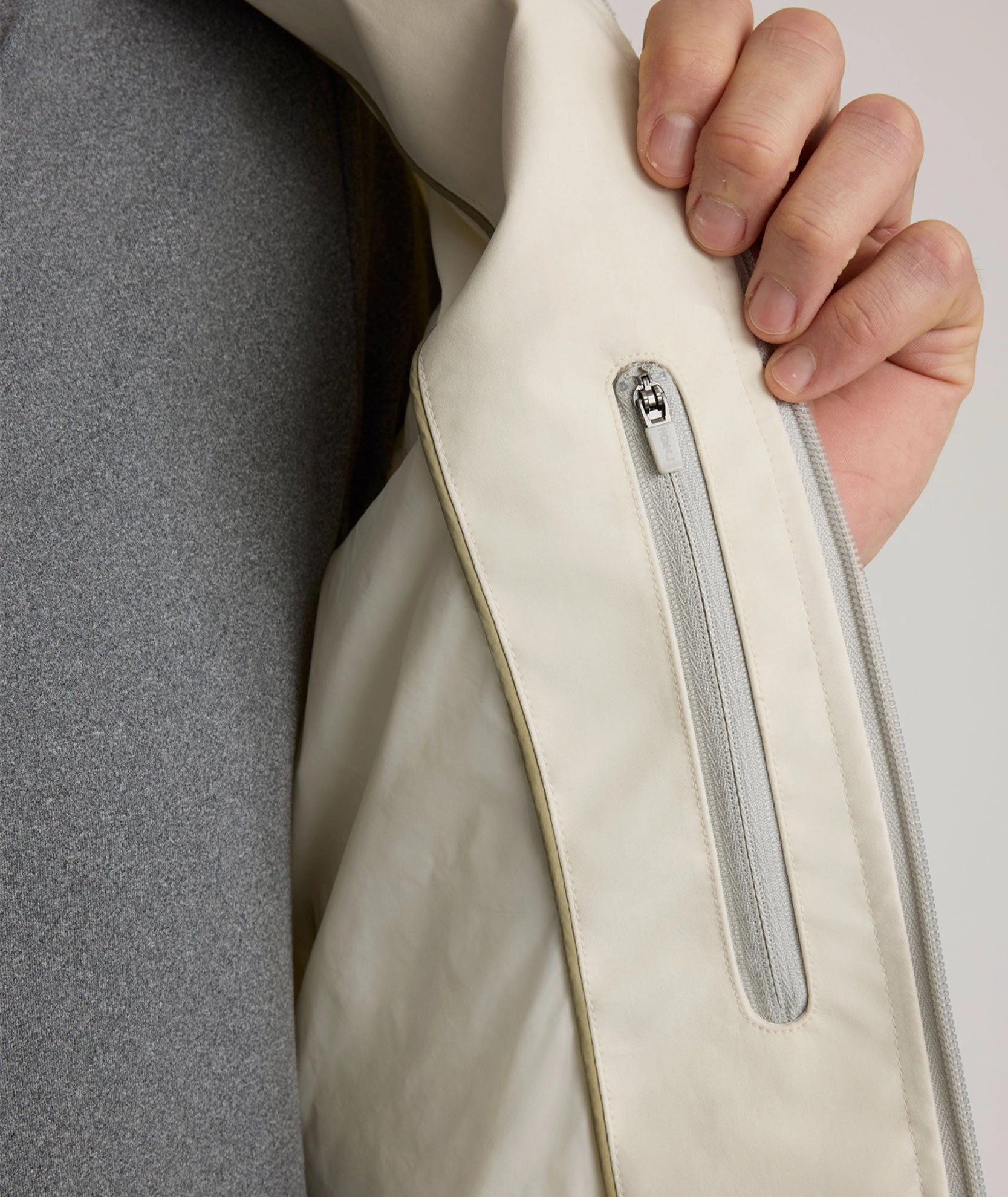 Performance Tech Jacket Button Closure Simple Fit