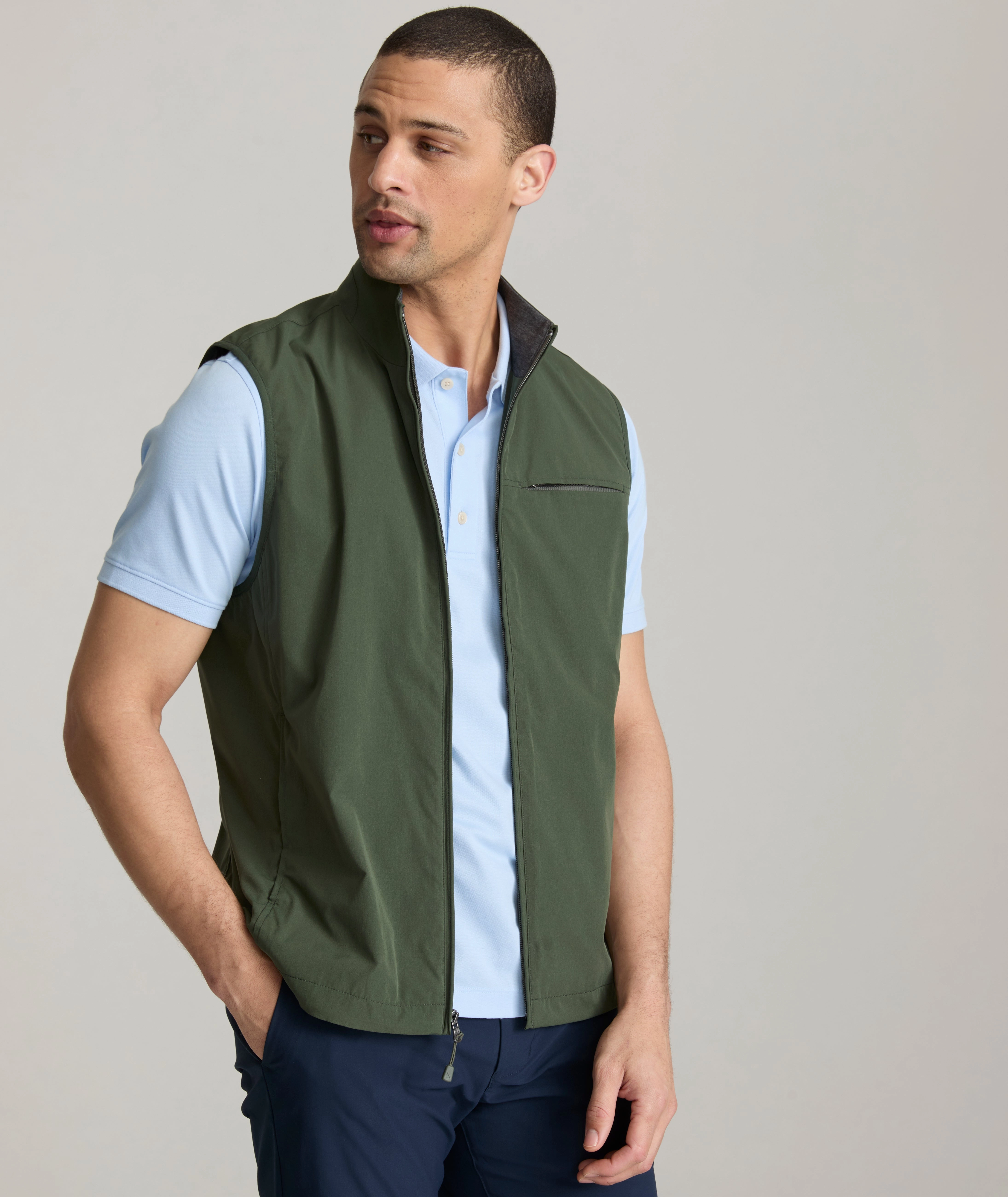 Multi Directional Stretch Long Length Performance Vest