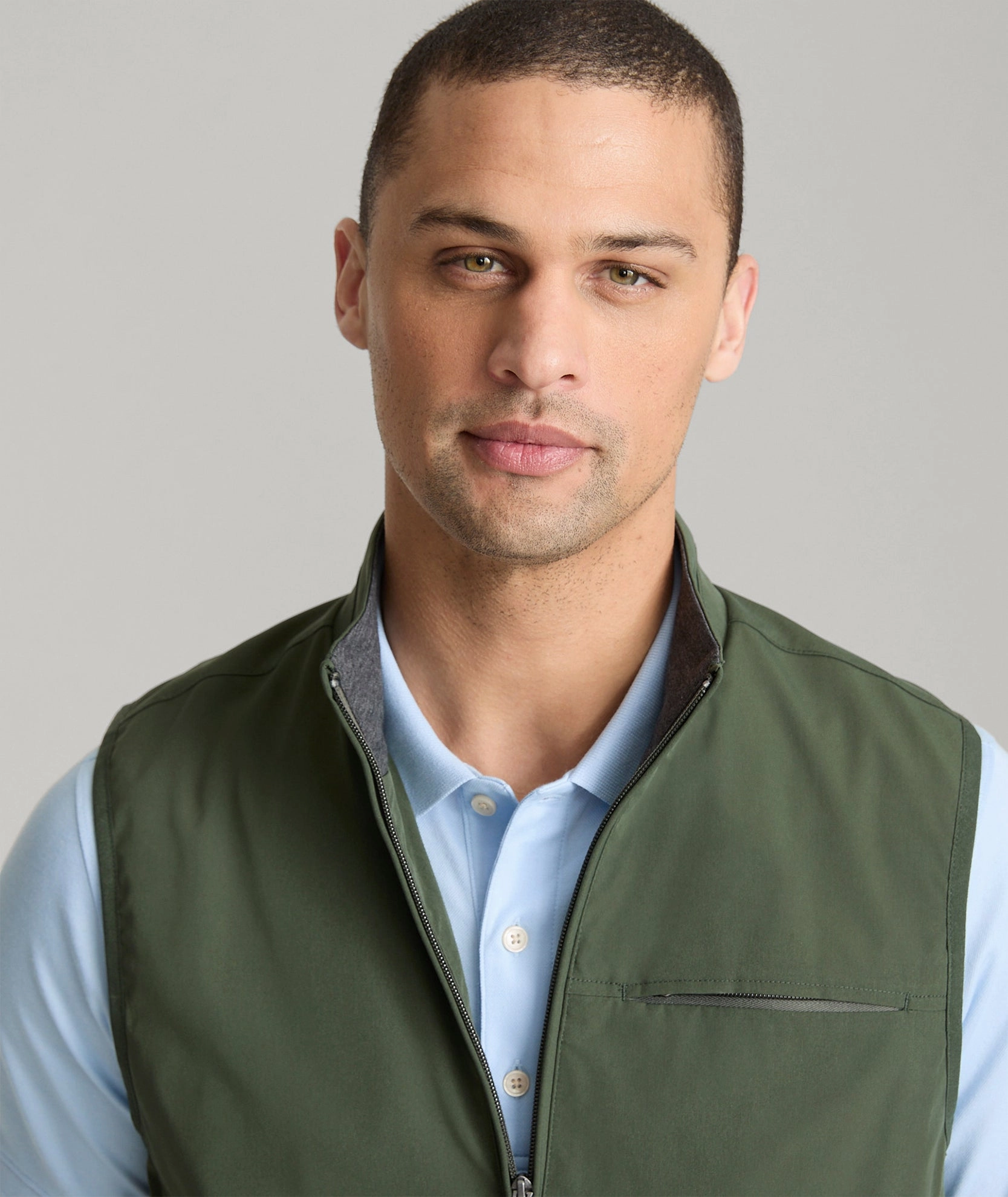 Flex Fit Fabric Fur Trim Performance Vest