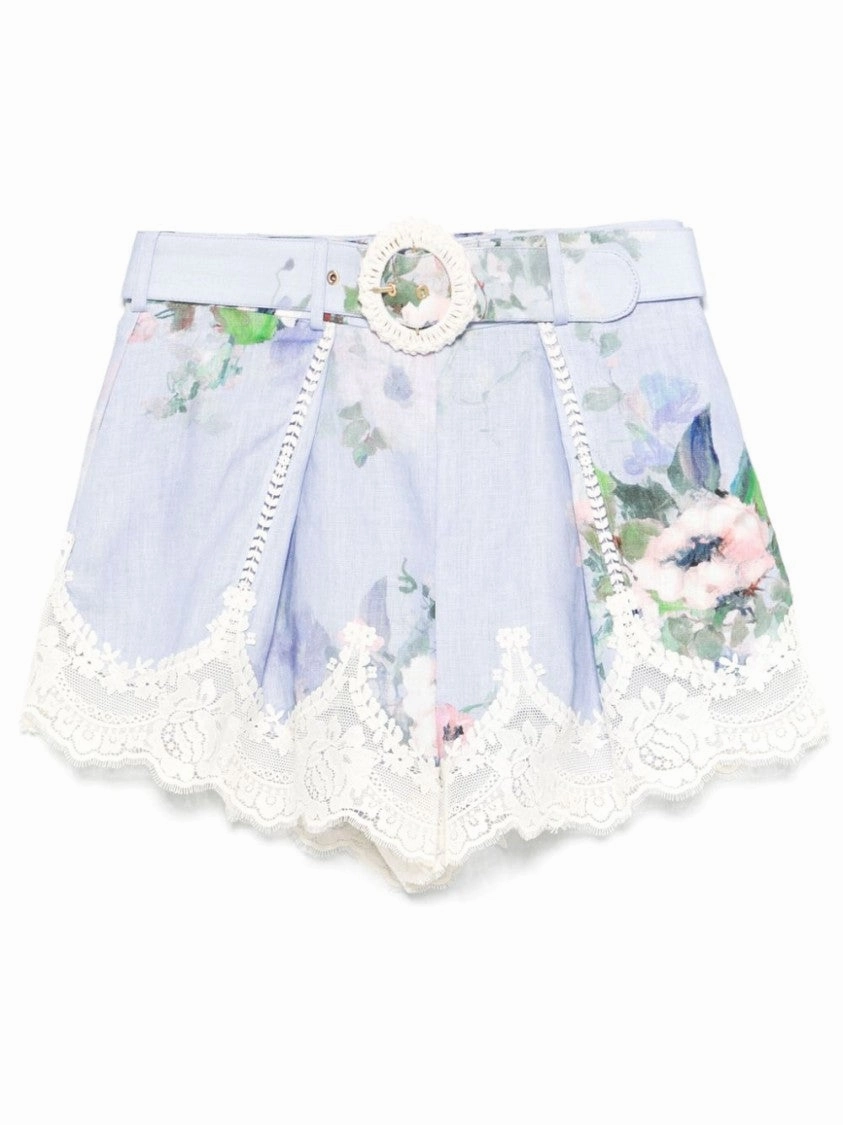 Periwinkle Blue Everley Shorts Soft touch finish